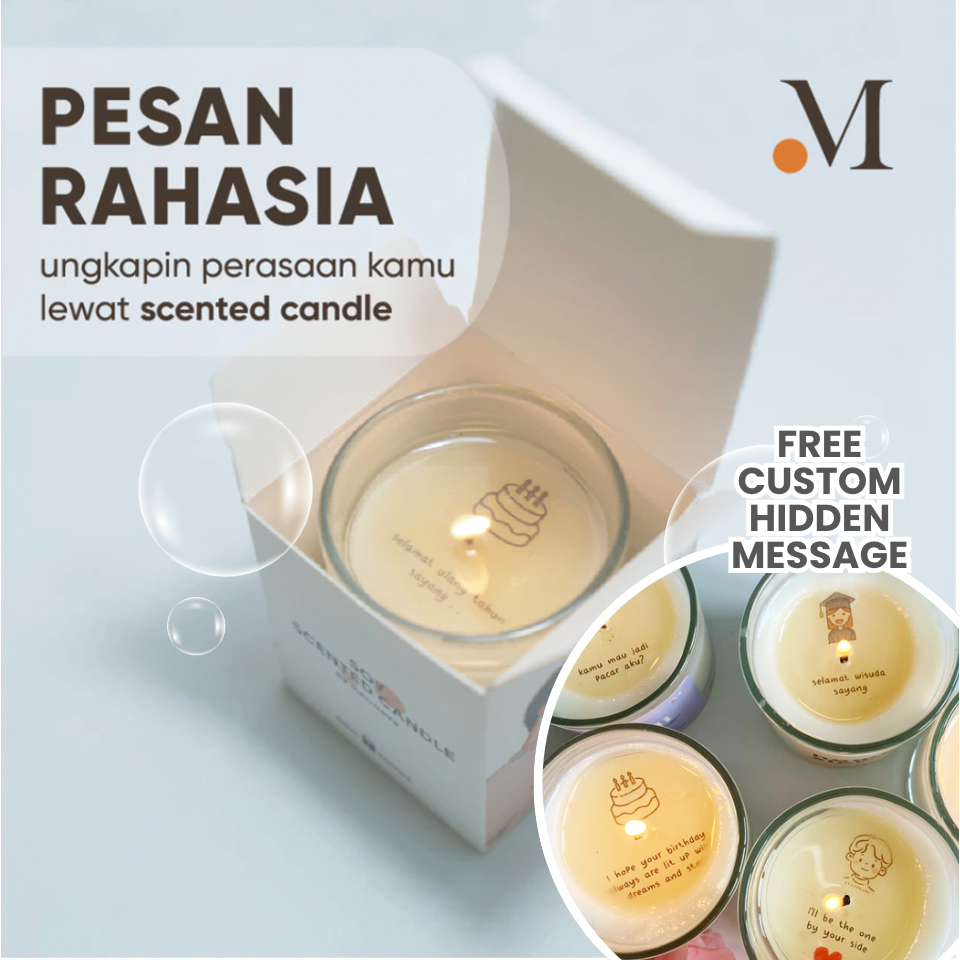 Jual Custom Hidden Secret Message Soy Scented Candle Kado Rahasia ...