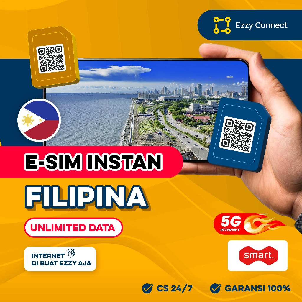 Jual ESIM Filipina UNLIMITED DATA by EzzyConnect | PHILIPPINES ESIM ...