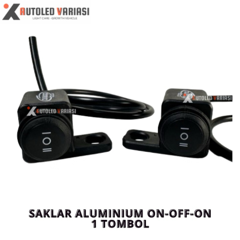 Jual Saklar Aluminium On Off On Satu Tombol 3 Titik Universal l Saklar ...