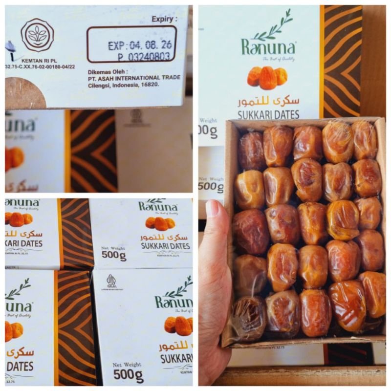 Jual (500g) Kurma Sukari Premium Ranuna / Kurma Sukari Original ...