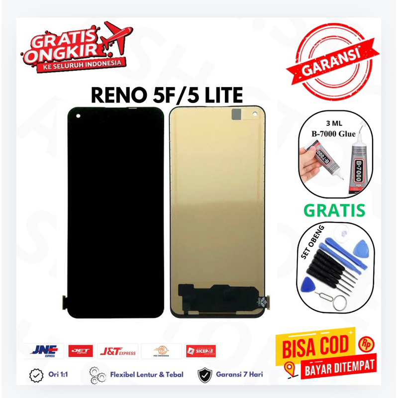 Jual LCD TOUCHSREEN RENO 5F/5 LITE FULLSET ORIGINAL FREELEM OBENG ...
