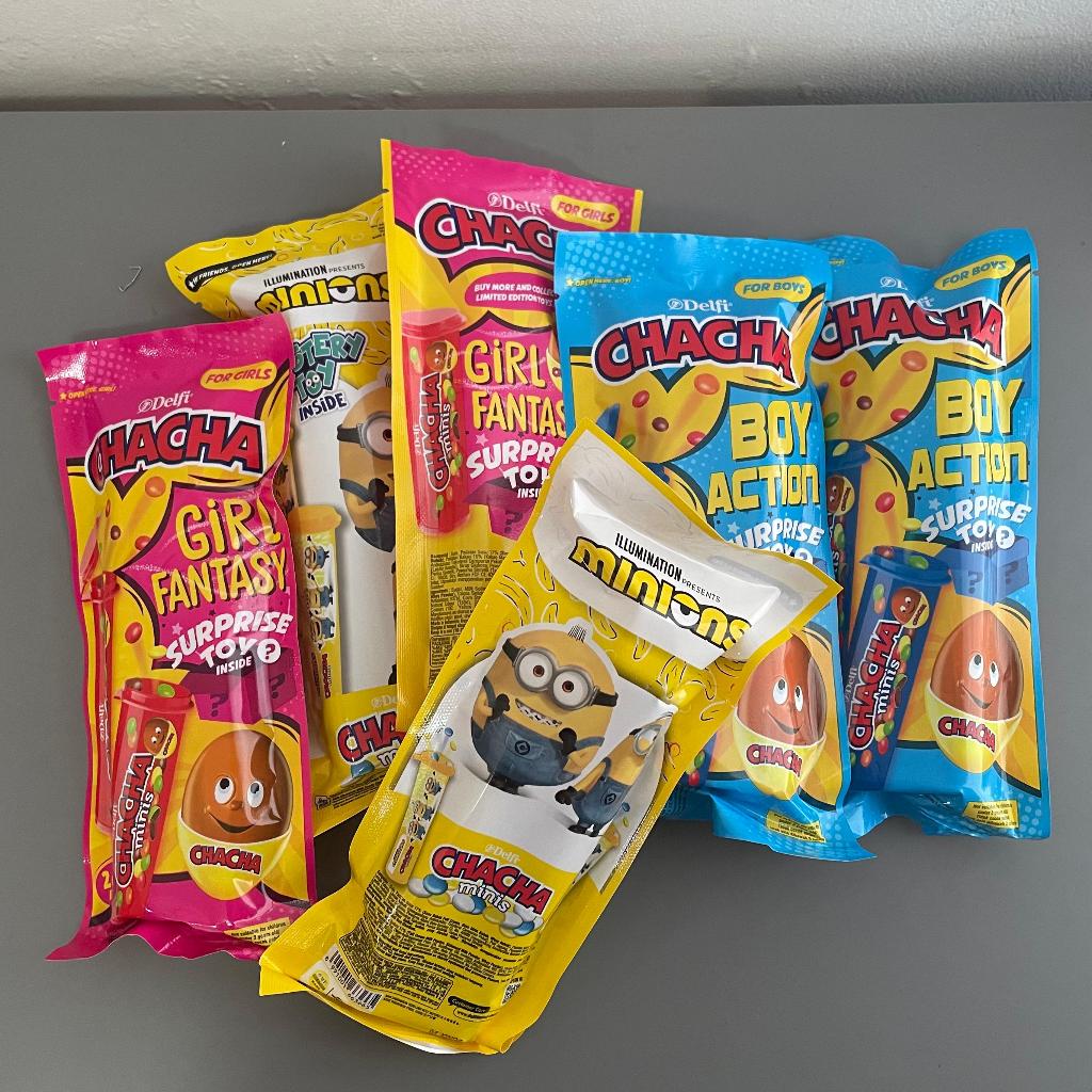 Jual DELFI CHA CHA MINIS SURPRISE 17 GRAM 1 BOX ISI 12 | CHACHA MINION ...