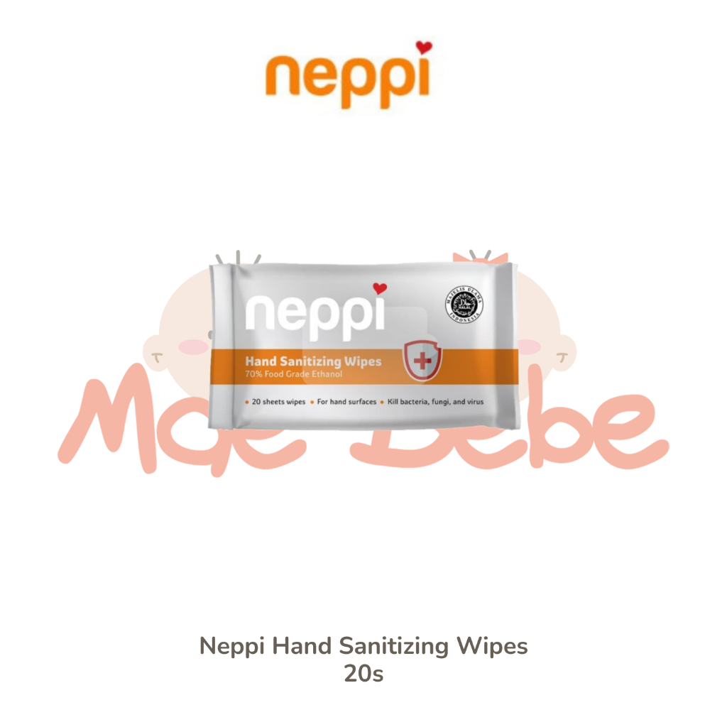 Jual Neppi Hand Sanitizing Wipes Tisu Basah Alkohol 20s | Shopee Indonesia