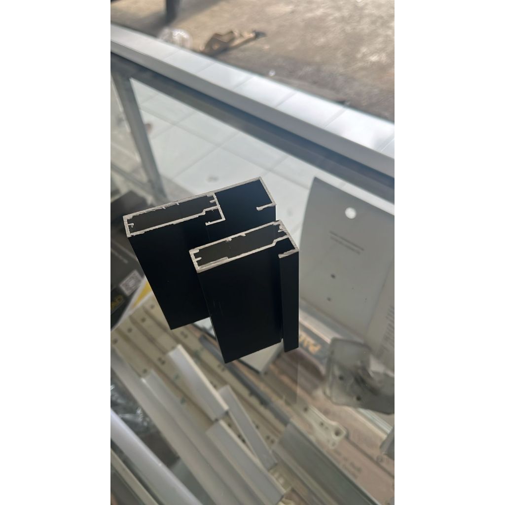 Jual FRAME Aluminium HITAM Black untuk Pintu Lemari Kitchen Profil 3 ...