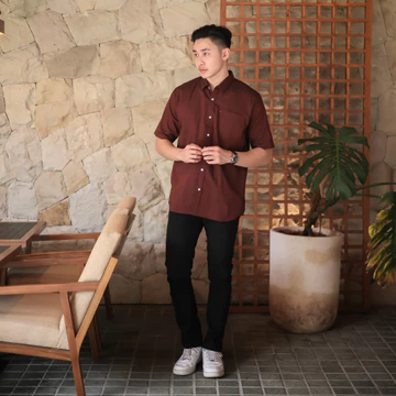 AFTERLIFE Kemeja Pria Basic Chroma Lengan Pendek All Varian