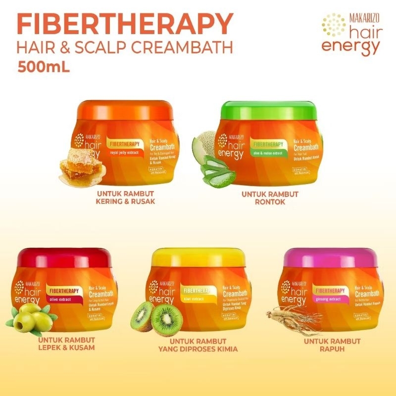 Jual (PROMO) Makarizo Hair Energy Fibertherapy Hair & Scalp Creambath ...