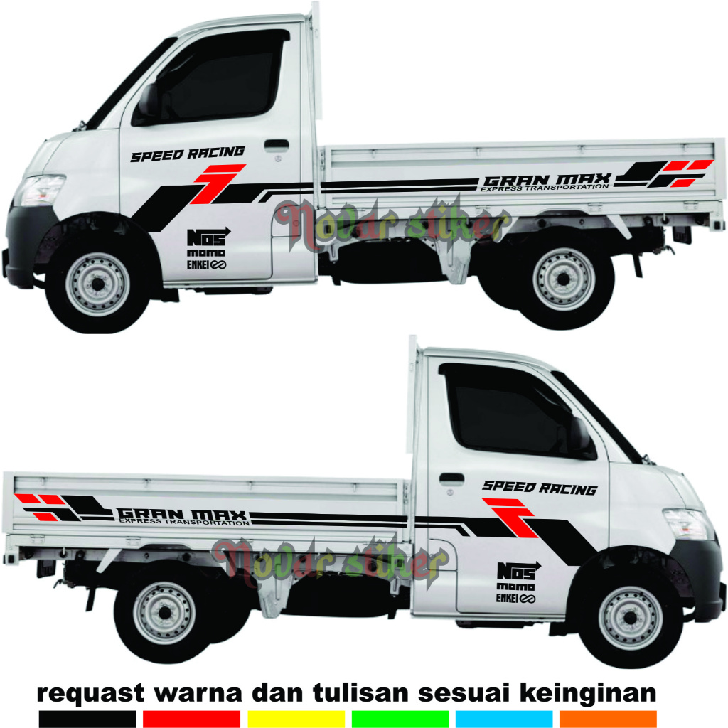 Jual Cutting Stiker Mobil Pick Up Gran Max Stiker List SPEED RACING ...
