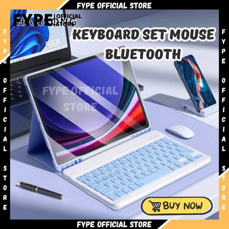 Jual FYPE Keyboard Bluetooth dan Mouse Wireless 10 Inch Lightweight