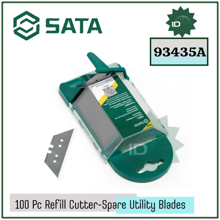 Jual Reffill Cutter 100Pc. Spare Utility Blades 93435A Sata Tools ...