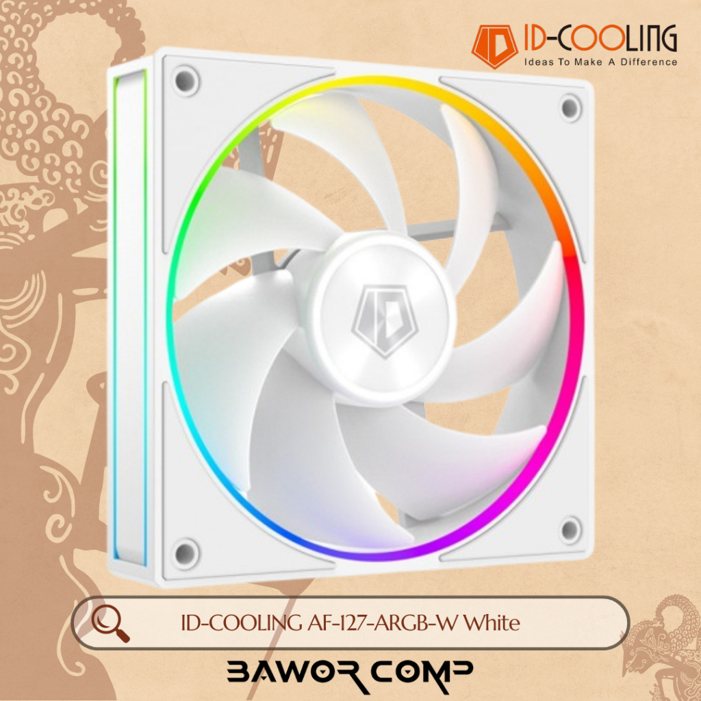 Jual ID-COOLING AF-127-ARGB-W White LED Sync PWM Fan Case | Fan Casing ...