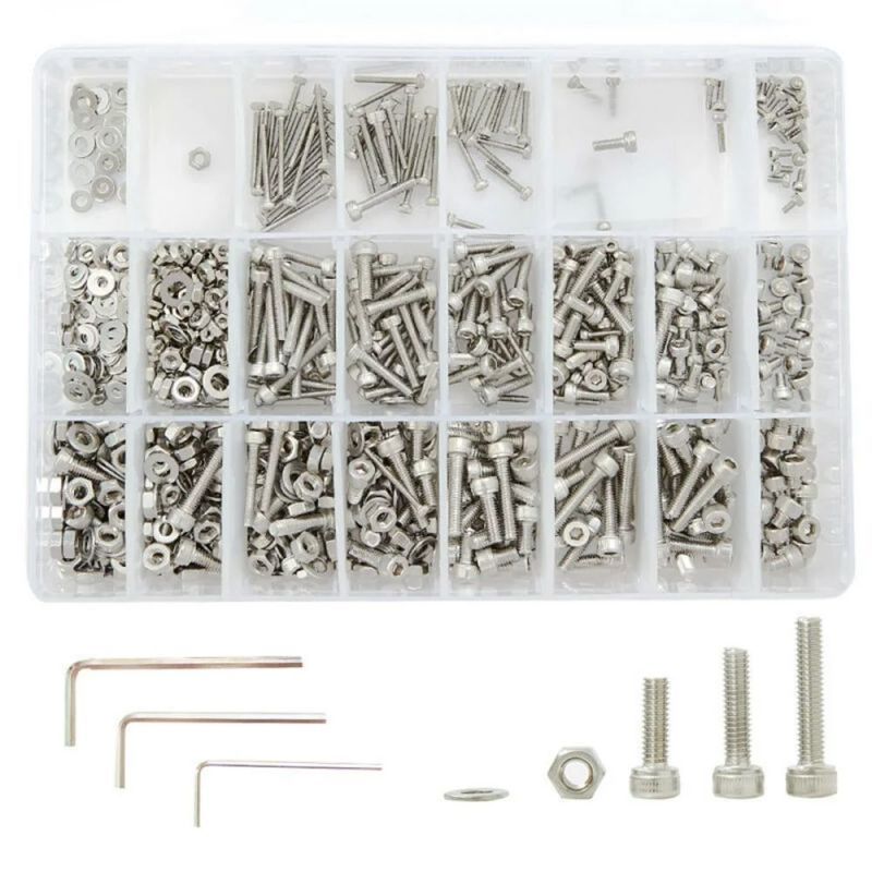 Jual 1080pcs/set Baut Soket Mur Dan Mur M2/m3/m4 Stainless Steel Hex ...