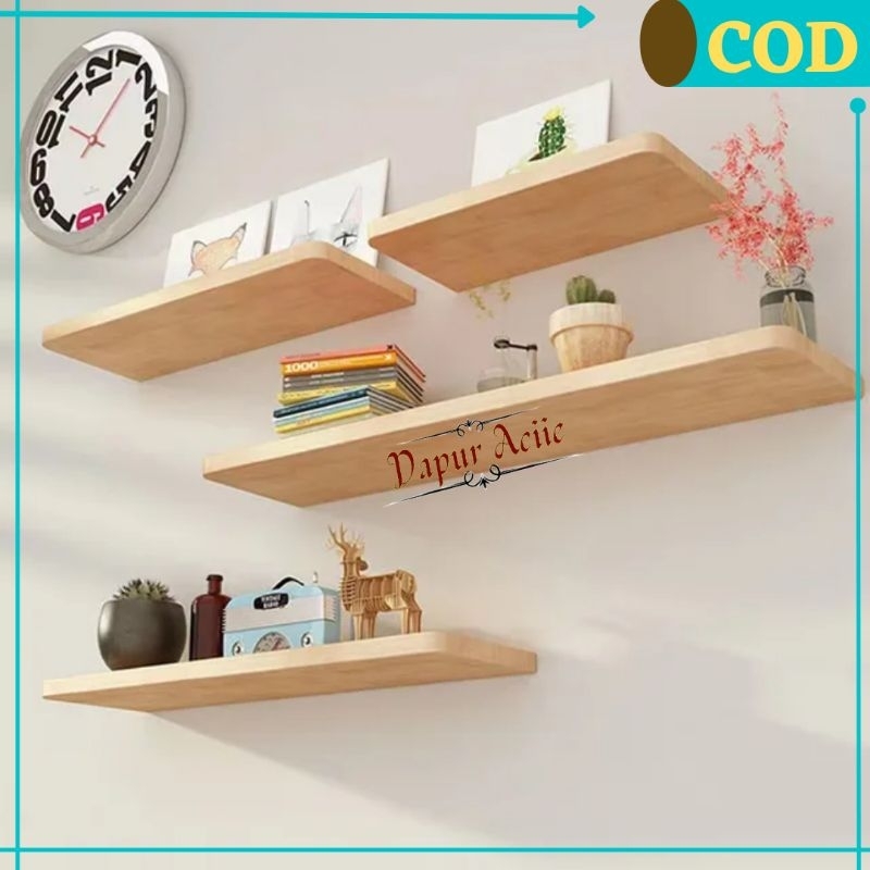 Jual Rak Dinding Kayu Ambalan Serbaguna Panjang 25 30 40 50 Lebar ...