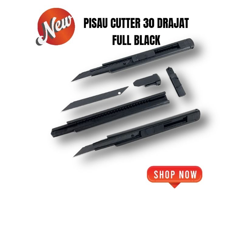 Jual Pisau Cutter 30 Drajat Hitam full black | Shopee Indonesia