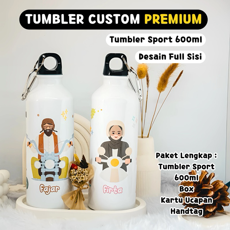 Jual (SEHARI JADI) Tumbler Sport Custom Premium Wisuda Hadiah Lucu ...