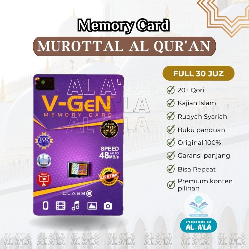 Jual Memory card Murotal AlQuran 30 juz spesial 16GB + Buku Panduan
