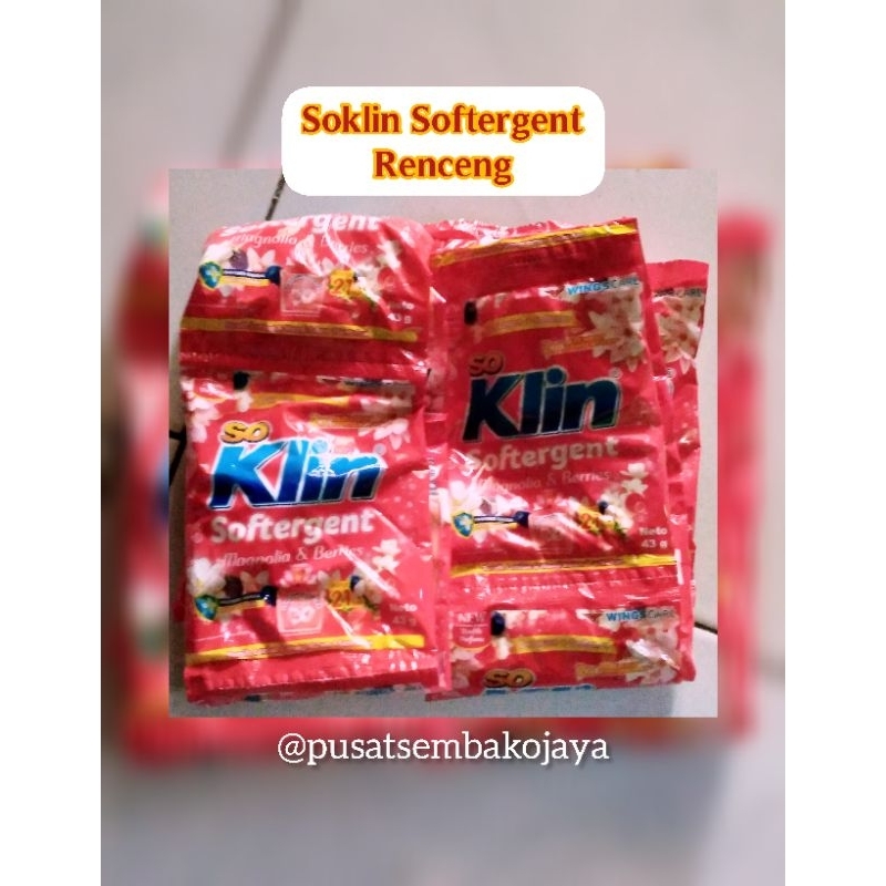 Jual Soklin Softergent Renceng - Sabun Cuci Bubuk 12pcs | Shopee Indonesia
