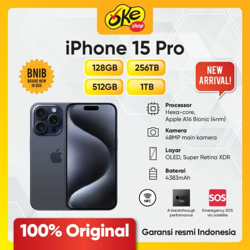 Jual iPhone 15 pro 128GB - Garansi Resmi Ibox | Shopee Indonesia