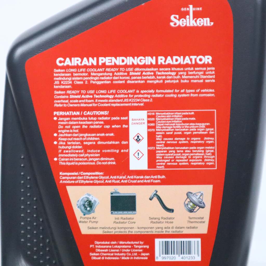 Jual Seiken Air Radiator Coolant 30/70 Merah 1 Liter Cairan Pendingin ...