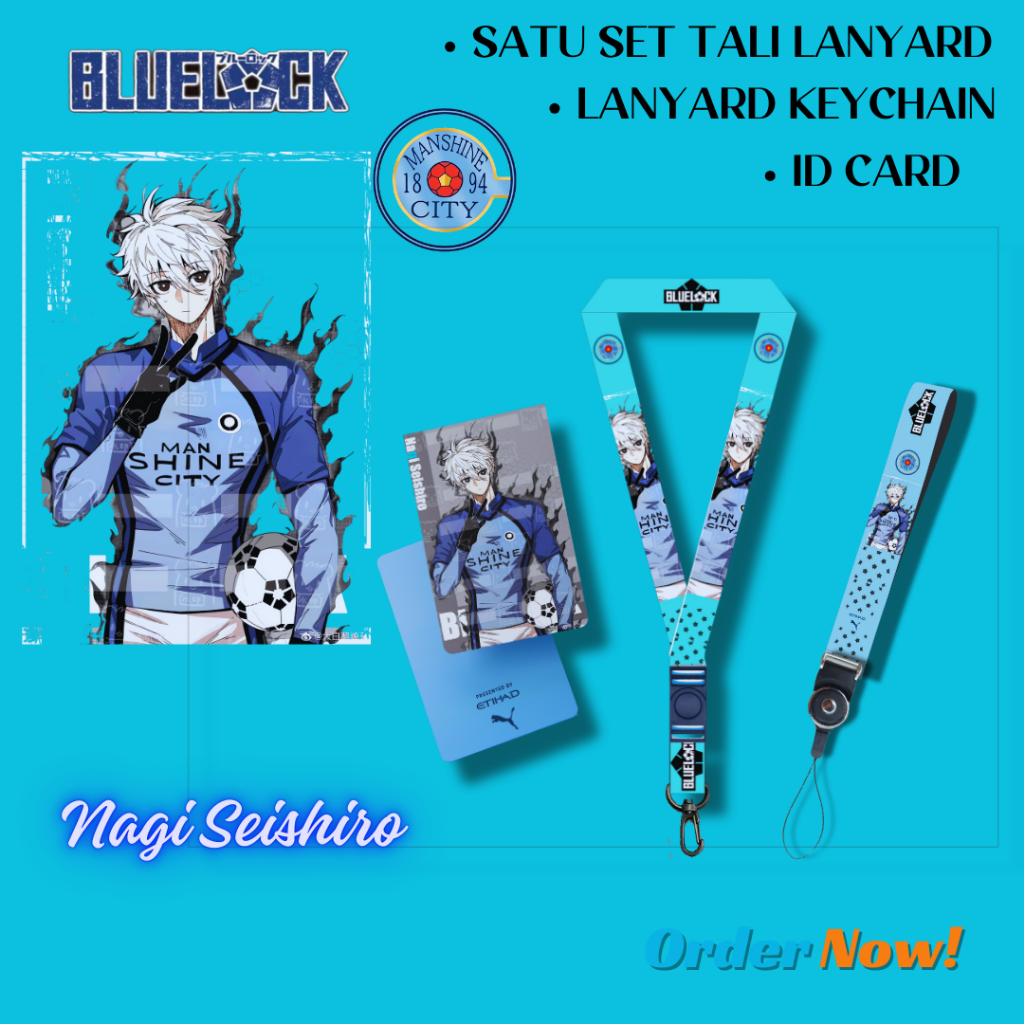 Jual STRAP LANYARD ID CARD Blue Lock Nagi Seishiro Gantungan Kunci Tali ...