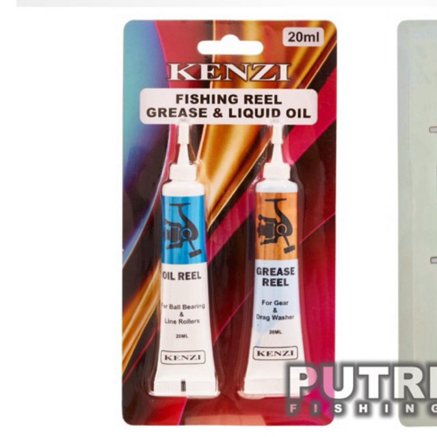 Jual KENZI REEL GREASE OIL 20ml PELUMAS REEL PANCING Perawatan Reel ...
