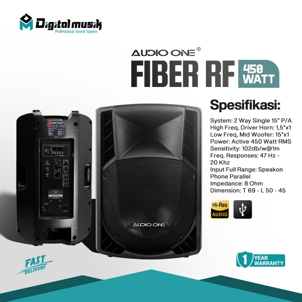 Jual Speaker Bluetooth Super Bass Aktif Pasif AUDIOONE Ukuran 15 Inch ...