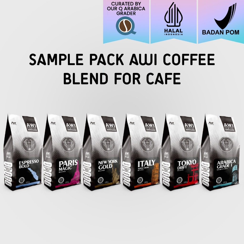 Jual Sample Pack Awi Coffee Blend For Cafe 6x200gr Biji | ARABICA ...
