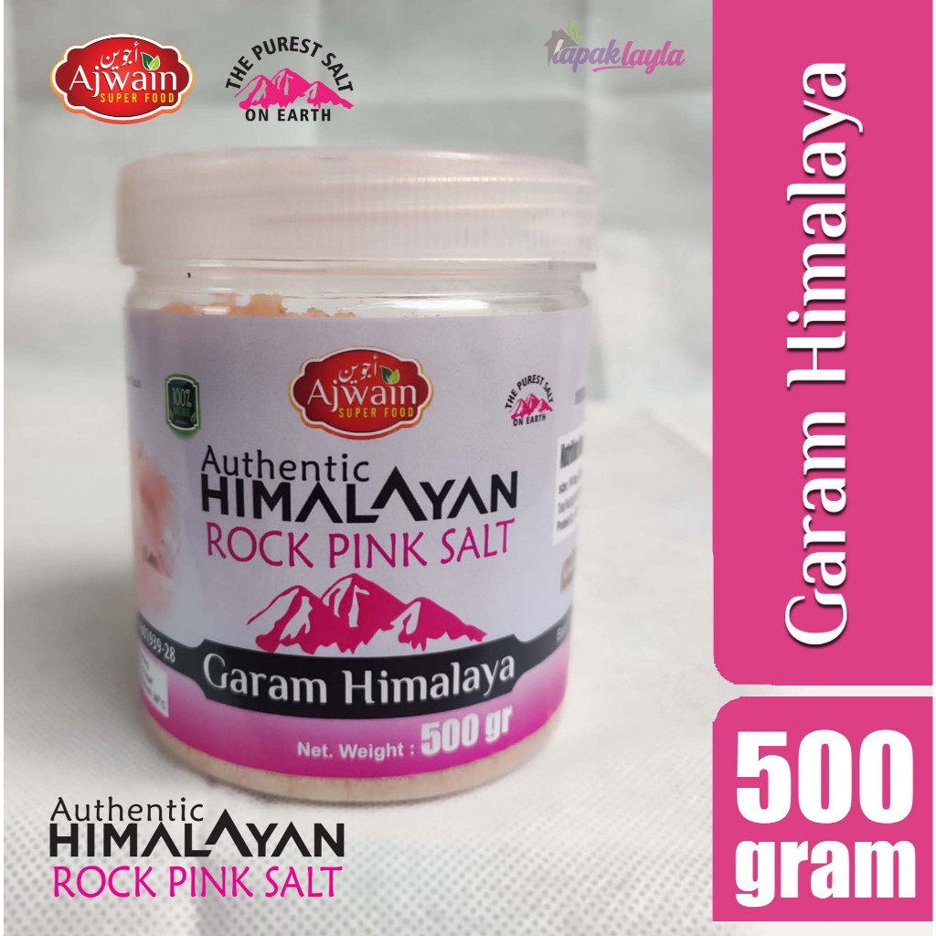 Jual Garam Himalaya Himalayan Rock Pink Salt Ajwain 500 gram | Shopee ...