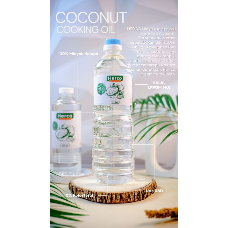 Jual Minyak goreng VCO kelapa 1 liter herco barco minyak kelapa murni ...