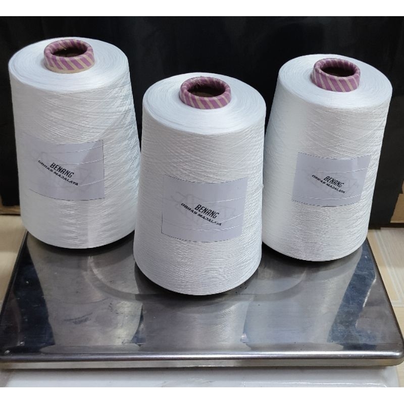 Jual Benang Obras POLYESTER putih 500gram (1/2 kg) | Shopee Indonesia
