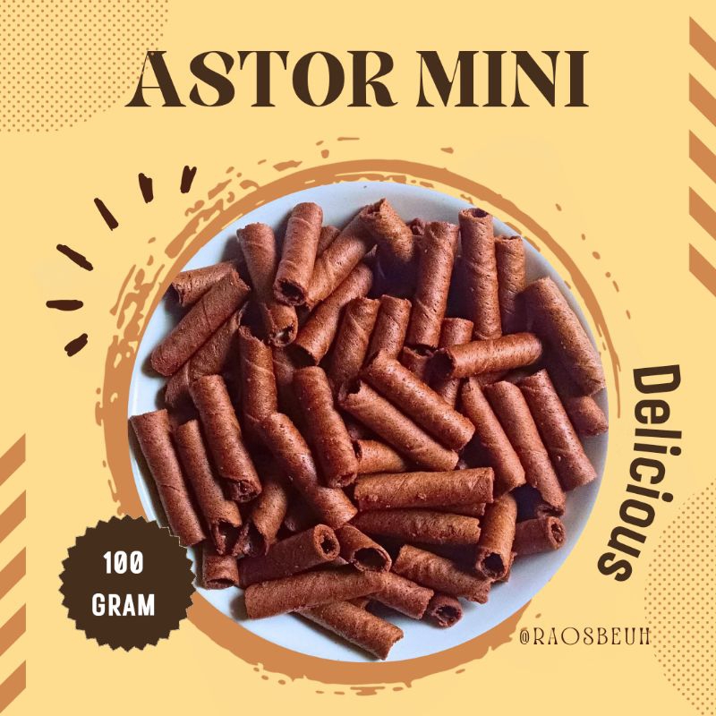Jual Astor Mini Rasa Cokelat Manis Renyah Jajanan Ringan Murah Snack ...