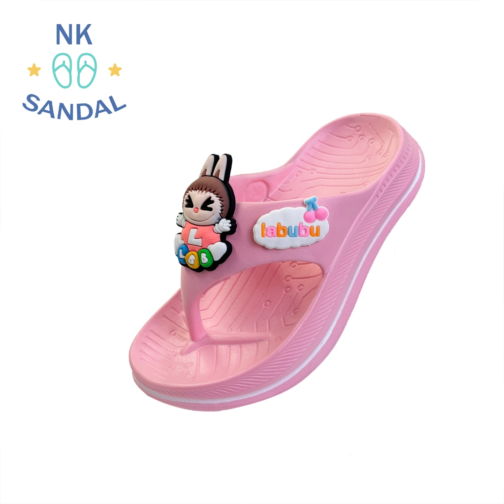 Jual Sandal Anak-Anak Karakter Labubu Sandal Jepit Anak-Anak MOTIF ...