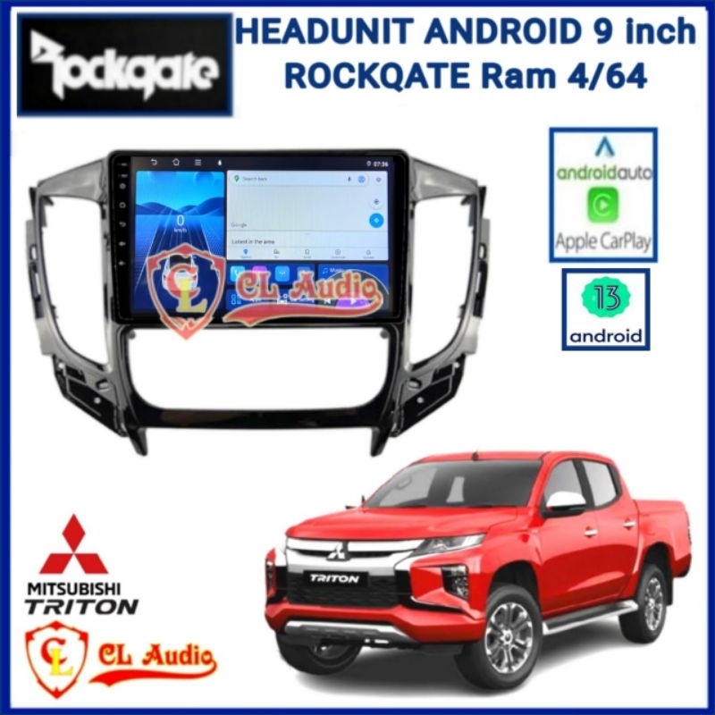 Jual Head Unit Android Rockgate 9 Inch Mitsubishi Strada Triton 2015 ...