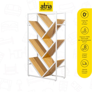 Jual Atria Rak Silva Bookcase Atria Walnut/White | Shopee Indonesia