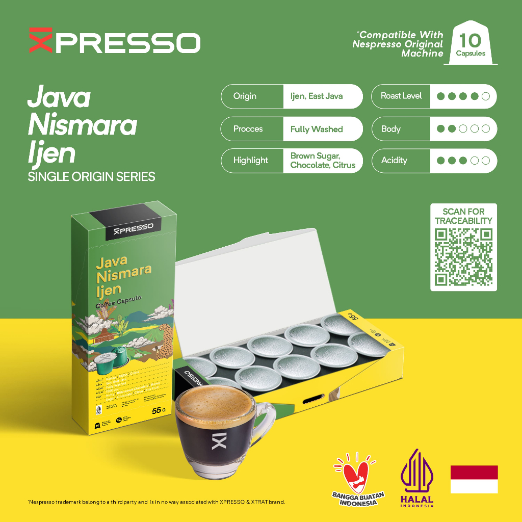Jual XPRESSO Kopi Kapsul Java Nismara Ijen Single Origin Coffee ...