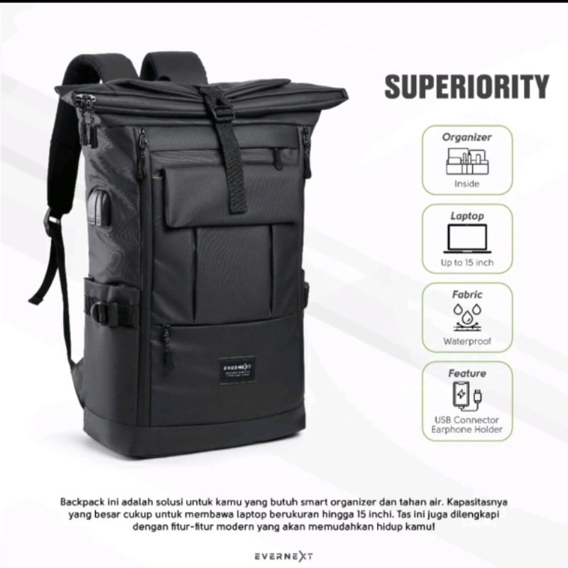 Jual Backpack HUMMER - Tas Ransel Rolltop - Tas Gunung - Tas Ransel ...
