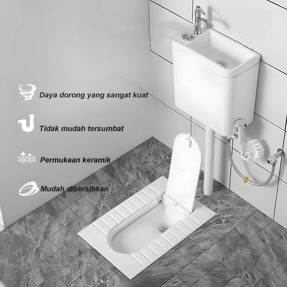 Jual ClosetKloset Jongkok 1Set+ Energy Saving Water Tank Wc Jongkok ...