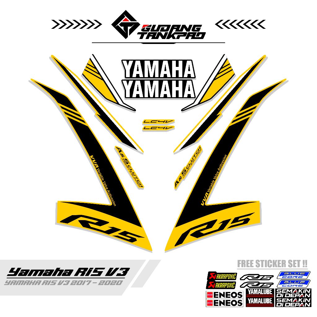 Jual STRIPING SET R15 V3 / MTF 3 / STIKER LIS VARIASI YAMAHA R 15 V3 ...