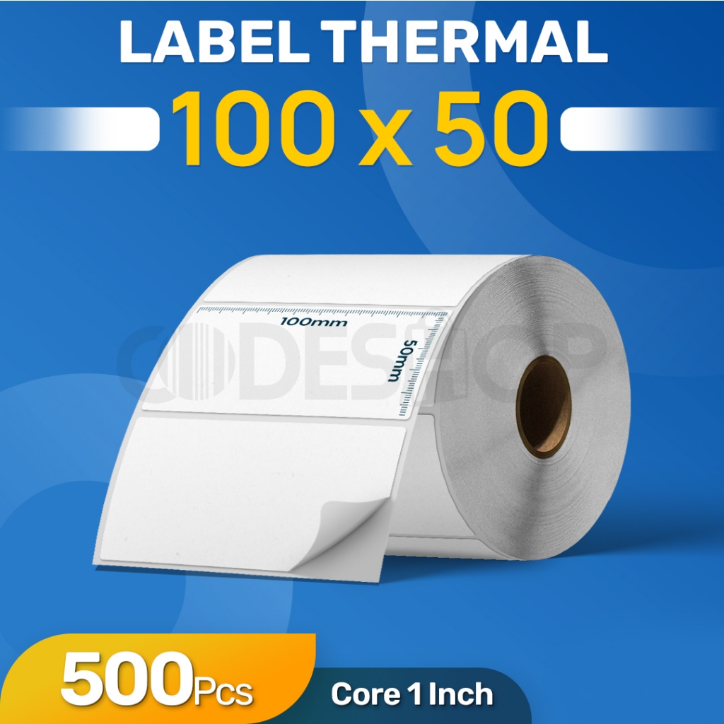 Jual Kertas Label Thermal Uk. 100x50 mm Isi 500 Stiker Resi 100 x 50 ...