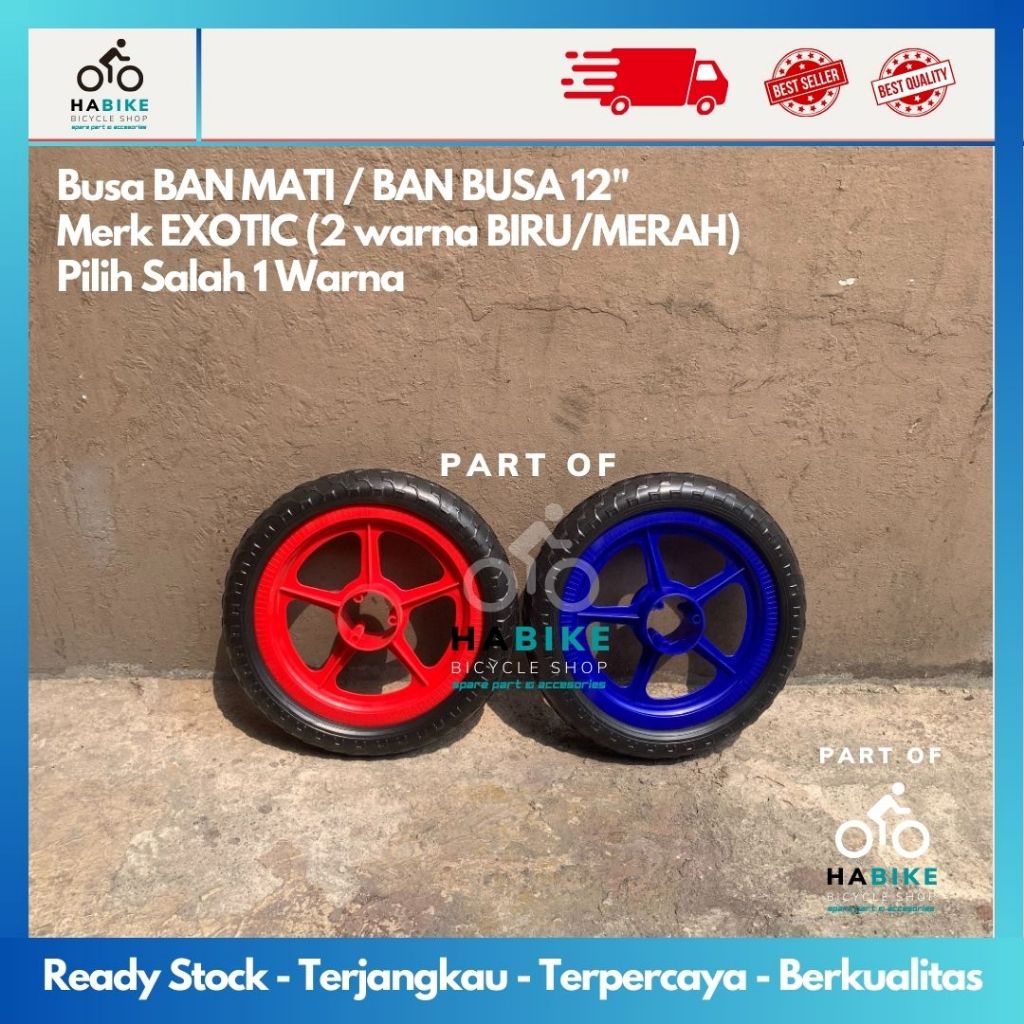 Jual Ban busa Ban mati Ban buta sepeda anak roda mati EVA RIM 12.1/2 x ...