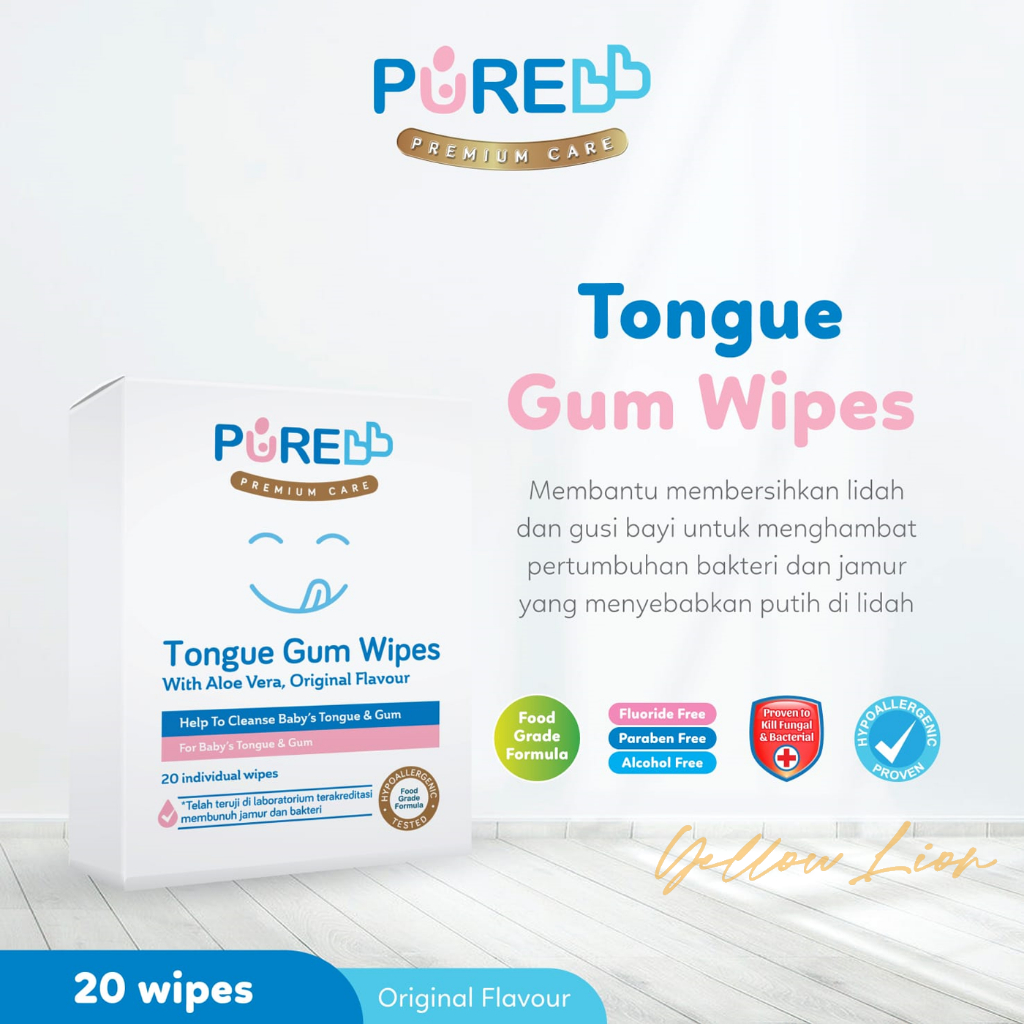 Jual Purebb Tongue Gum Wipes [20 sheet] Shopee Indonesia