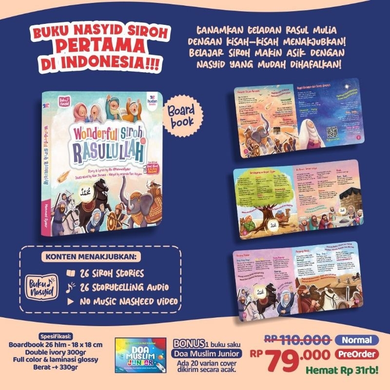 Jual Buku Nasyid : Wonderful Siroh Rasulullah - Hudan Books - Abi ...