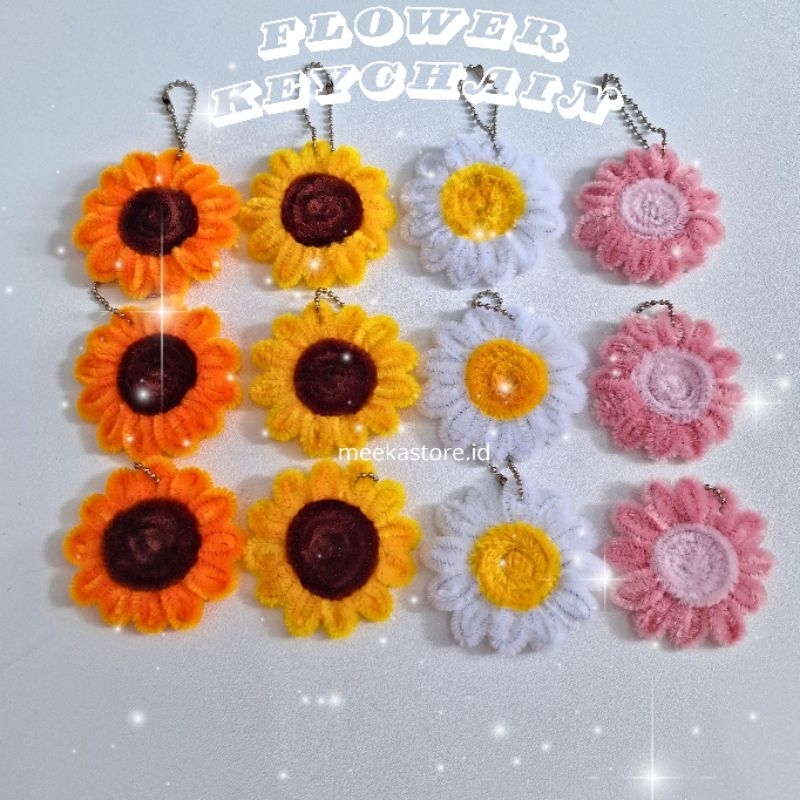 Jual GANTUNGAN KUNCI KAWAT BULU PIPE CLEANER KEYCHAIN FLOWER KEYCHAIN ...
