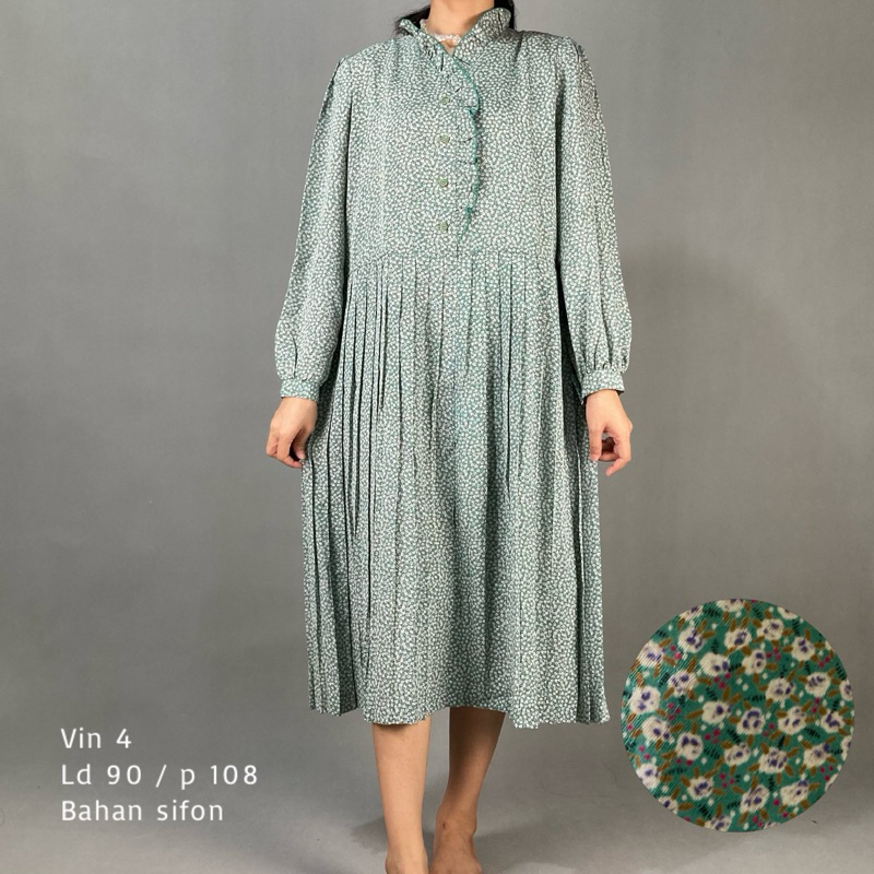 Dress vintage wanita best sale