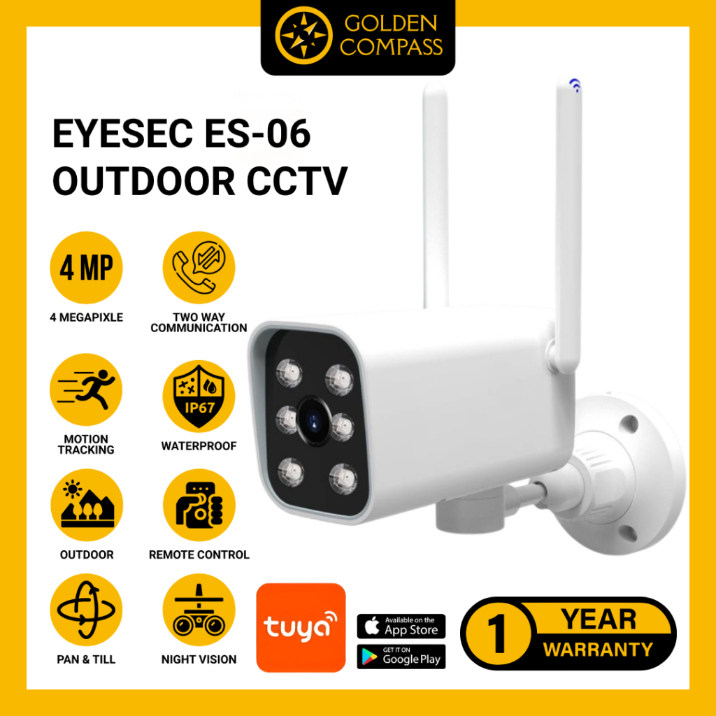 Jual Eyesec ES-06 CCTV outdoor IP Cam 4MP 3X zoom optic IP66 LAN WIFI ...