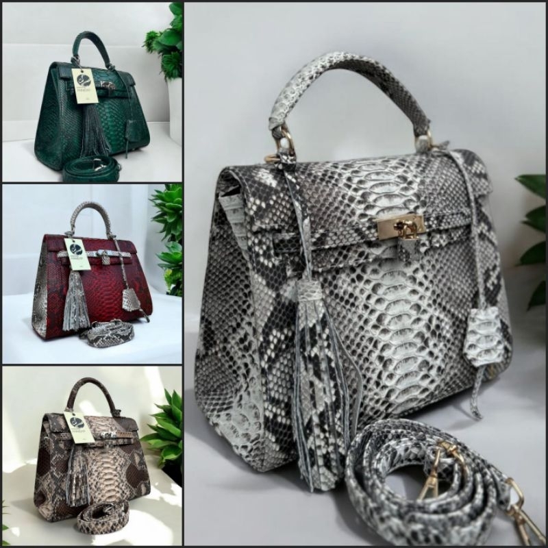 Jual Best Seller - Tas Wanita kulit Ular H.K Asli Original Kulit ular