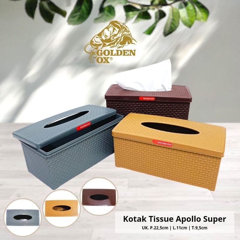 Jual Kotak Tissue Apollo Motif Rotan DX / Tempat Tisu Plastik Rotan ...