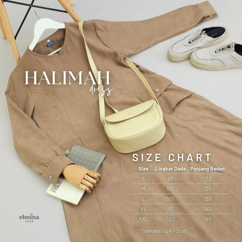 Tampilan keseluruhan Elmina Hijab Halimah Dress