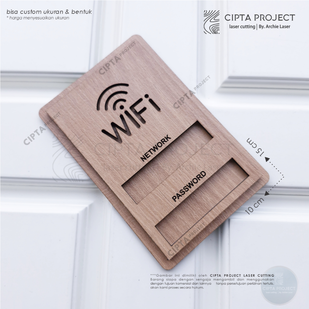 Jual Sign Kayu Penanda Wifi | Papan Kayu Penanda Info Password Wifi ...