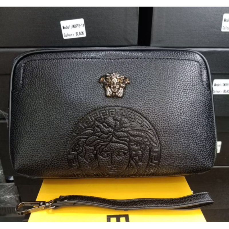 Jual Tas Clutch tangan pria/Wanita Leather Pu Model Lock Mirror Higt