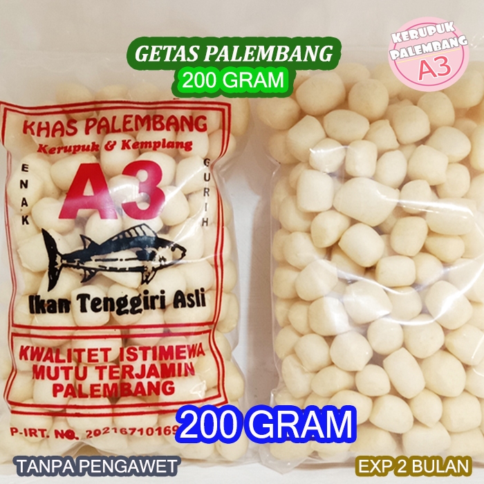 Jual KERUPUK GETAS PALEMBANG NO 2 GETAS IKAN TENGGIRI KRETEKAN IKAN ...